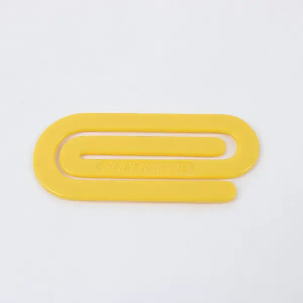 Pair Super Clip Bookmarks Plastic Yellow Orange Jumbo