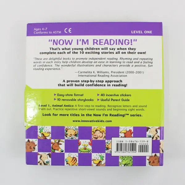 Animal Antics Nora Gaydos Level One Now I'm Reading 10 Phonics Books 2001 HC