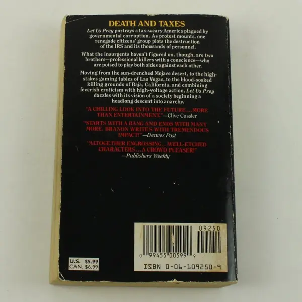 Let Us Prey by Bill Branon 1995 Mass Market Paperback HarperCollins