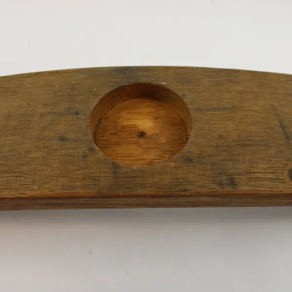 Lot of 2 Rustic Wooden Wine Barrel Stave Tealight Holders 5 & 9