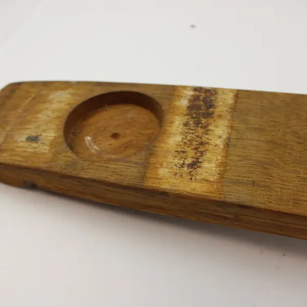 Lot of 2 Rustic Wooden Wine Barrel Stave Tealight Holders 5 & 9