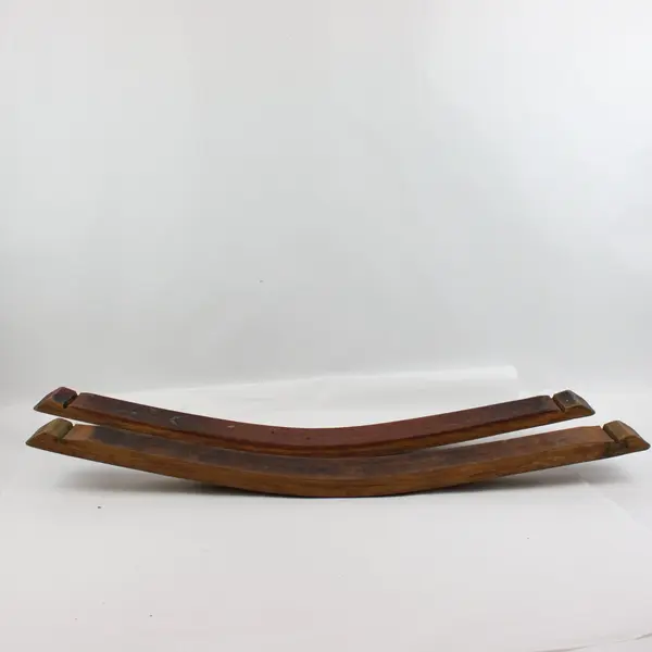 Lot of 2 Rustic Wooden Wine Barrel Stave Tealight Holders 5 & 9