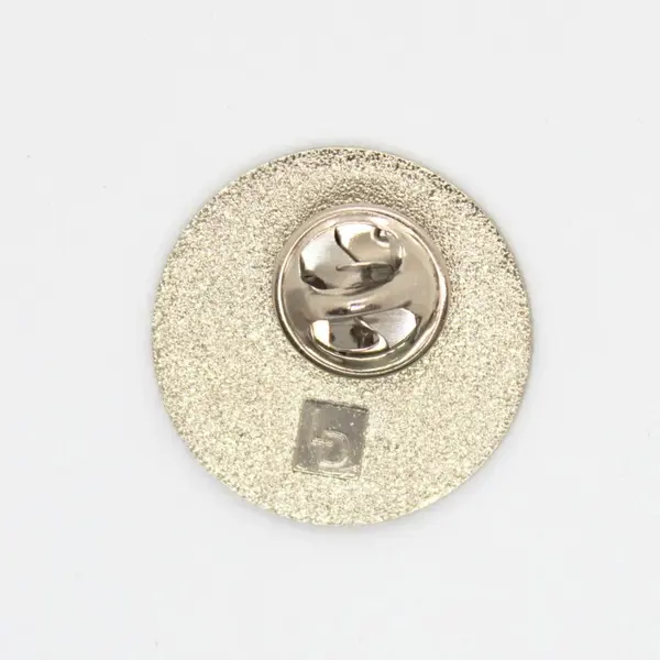 Sam Jackson Guild OHSU Round Raised Lapel Pin 1 Inch Silver