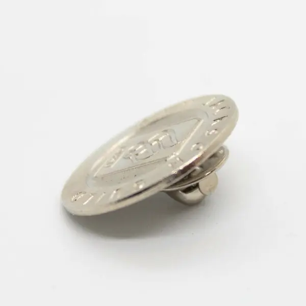 Sam Jackson Guild OHSU Round Raised Lapel Pin 1 Inch Silver