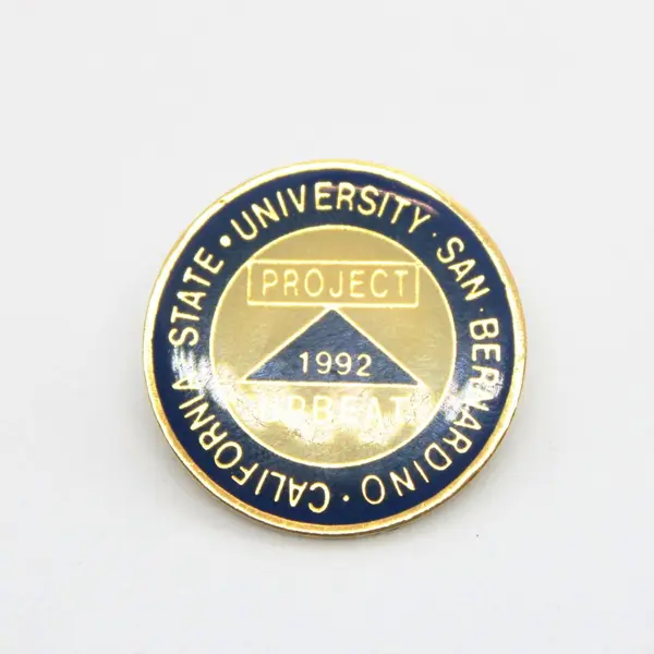 1992 CSUSB Project Upbeat Enamel Pin California State University San Bernardino