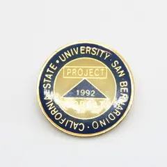 1992 CSUSB Project Upbeat Enamel Pin California State University San Bernardino