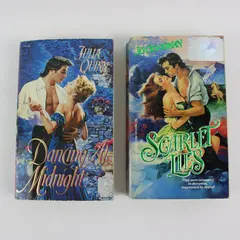 Lot of 2 Good PB Romance Books Dancing at Midnight Julia Quinn Scarlet Lies Jo