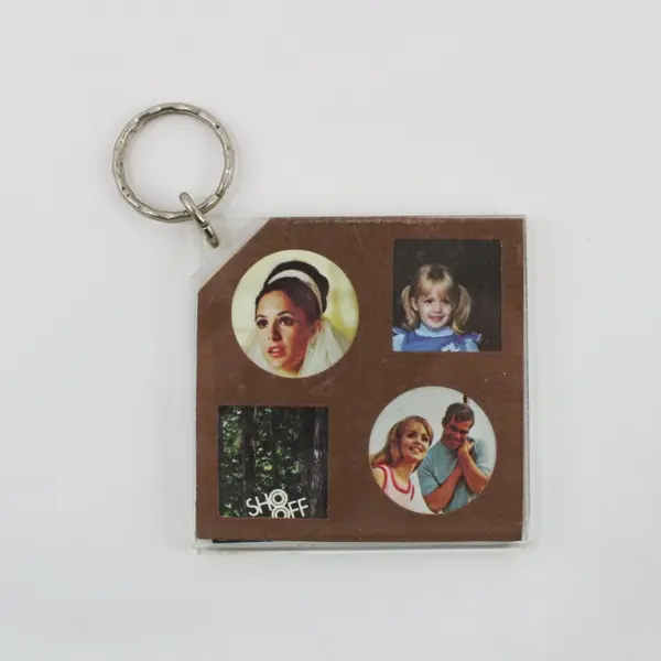 Proudline Acrylic Photo Collage Keychain 4 Photo Inserts Clear
