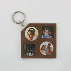 Proudline Acrylic Photo Collage Keychain 4 Photo Inserts Clear