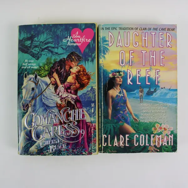 Lot 2 PB Comanche Caress by Cheryl Black; Daughter of the Reef by Clare Coleman
