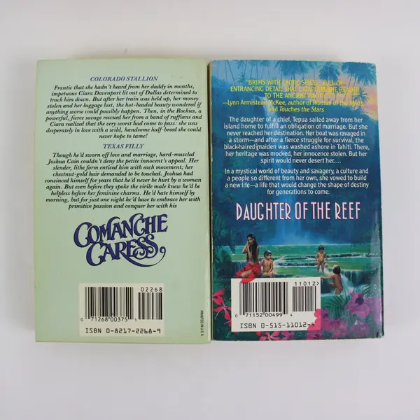 Lot 2 PB Comanche Caress by Cheryl Black; Daughter of the Reef by Clare Coleman