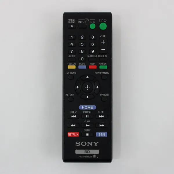 Sony RMT-B119A Blu-ray Disc Player Remote Control Netflix SEN