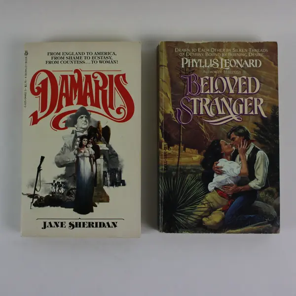 Lot of 2 Paperback Romance Damaris Beloved Stranger Phyllis Leonard