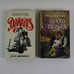 Lot of 2 Paperback Romance Damaris Beloved Stranger Phyllis Leonard