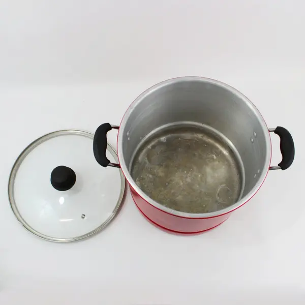 IMUSA Red Aluminum Stock Pot with Clear Lid Water Bath Canner