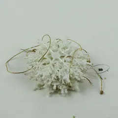 Set of 10 White Glitter Snowflake Christmas Ornaments