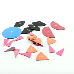 Fraction Circles Math Manipulatives Set 1/2 1/3 1/6 1/12 Storage Bag