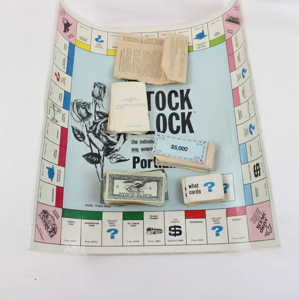 Vintage 1978 J.F.M. Games Co. Stock Block Portland Oregon Board Game