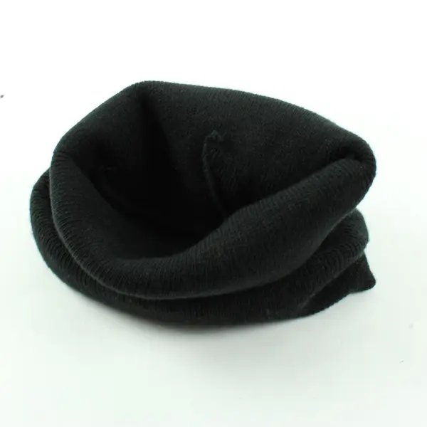 Rockin' Ready Mix Black Knit Embroidered Beanie Hat One Size