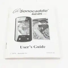 Sonocaddie Golf GPS V500 User Guide Manual Sonostar Inc