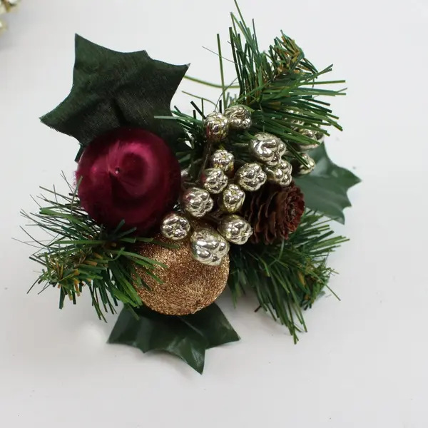 Lot of 18 Christmas Floral Ornaments Holiday Decor