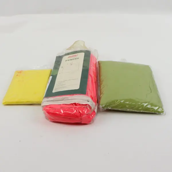 Lot of 3 Rain Ponchos Coleman First Aid Only Nature Trek PVC