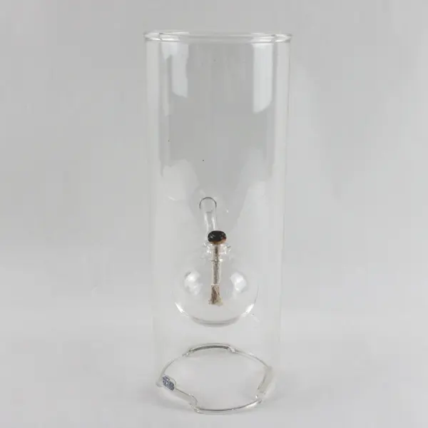 Wolfard Glass Blowing Co Vintage Hand Blown Oil Lamp 12in