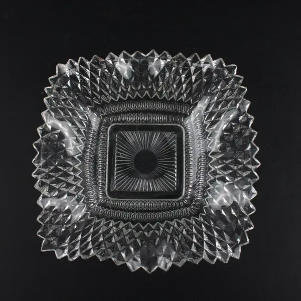 Vintage Indiana Glass Diamond Point Relish Candy Nut Dish