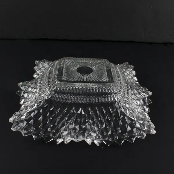 Vintage Indiana Glass Diamond Point Relish Candy Nut Dish