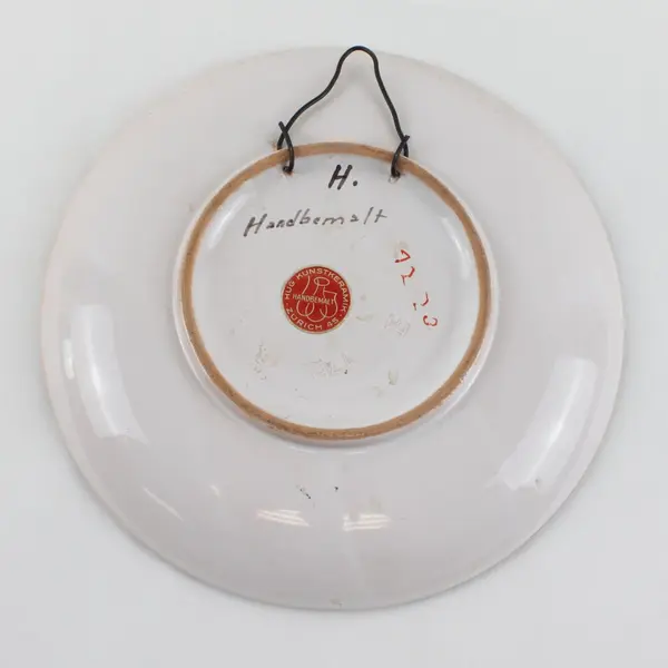 Vintage Hand-Painted Souvenir Porcelain Plate Büren a.A. Hug Kunstkeramik