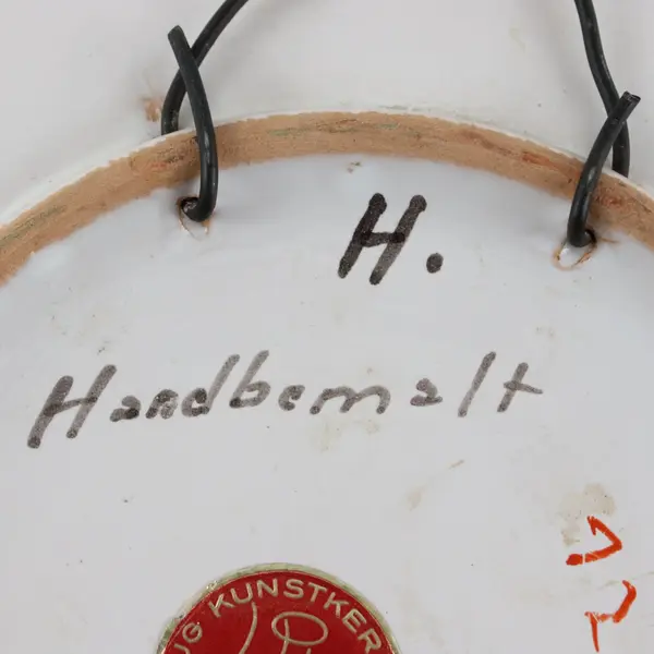 Vintage Hand-Painted Souvenir Porcelain Plate Büren a.A. Hug Kunstkeramik
