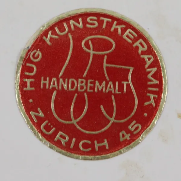 Vintage Hand-Painted Souvenir Porcelain Plate Büren a.A. Hug Kunstkeramik