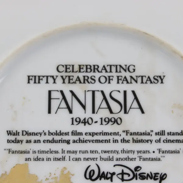 Vintage Disney Fantasia 1940-1990 Collector Plate Walt Disney Productions