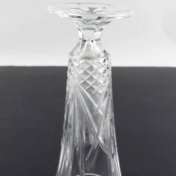Waterford Ashbourne Crystal Footed Bud Vase Flared Diamond Cut