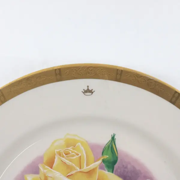 1975 Gorham Oregold All-America Rose Selections Yellow Rose Plate