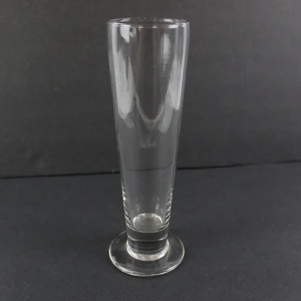 Clear Footed Stemmed Pilsner Beer Glass Unbranded 9.5in Used