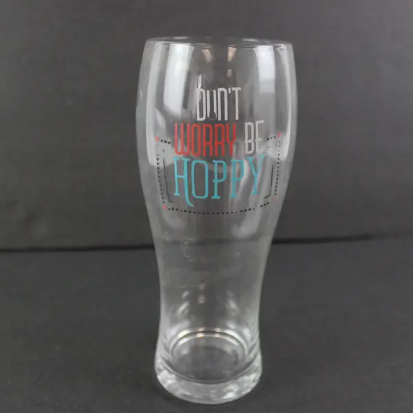 Don't Worry Be Hoppy 16oz Pilsner Beer Glass Craft Home Bar Unbranded