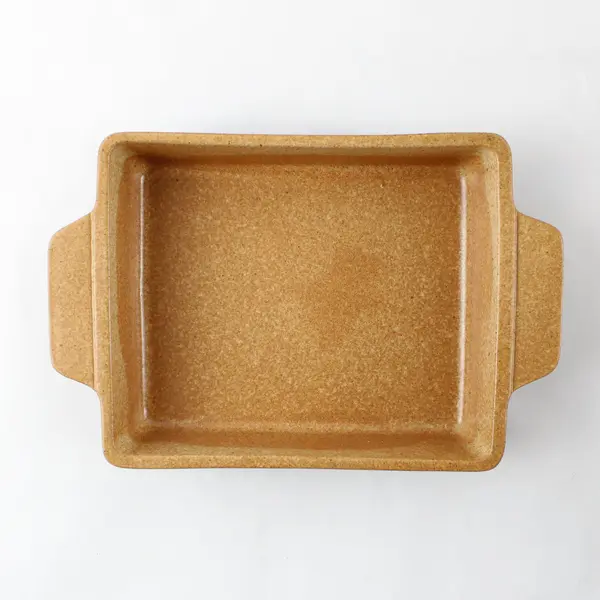 Vintage Pottery Craft Two-Tone Ceramic Baking Dish