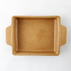 Vintage Pottery Craft Two-Tone Ceramic Baking Dish