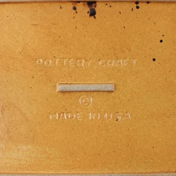 Vintage Pottery Craft Two-Tone Ceramic Baking Dish