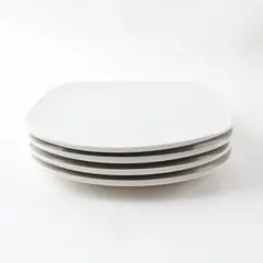 Royal Norfolk White Square Salad Dessert Plates Set of 4 7.5in