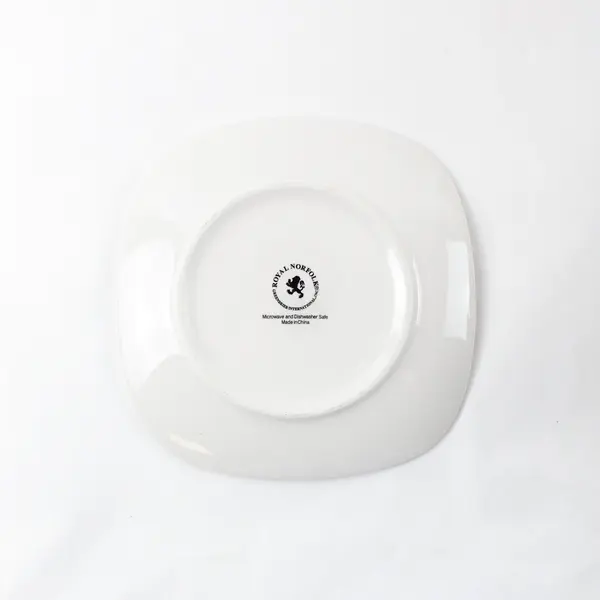Royal Norfolk White Square Salad Dessert Plates Set of 4 7.5in