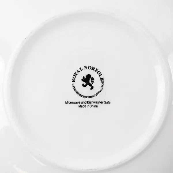 Royal Norfolk White Square Salad Dessert Plates Set of 4 7.5in