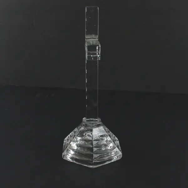 Imperial Estate 24% Lead Crystal 8.5in Leaf Pattern Cross Figurine