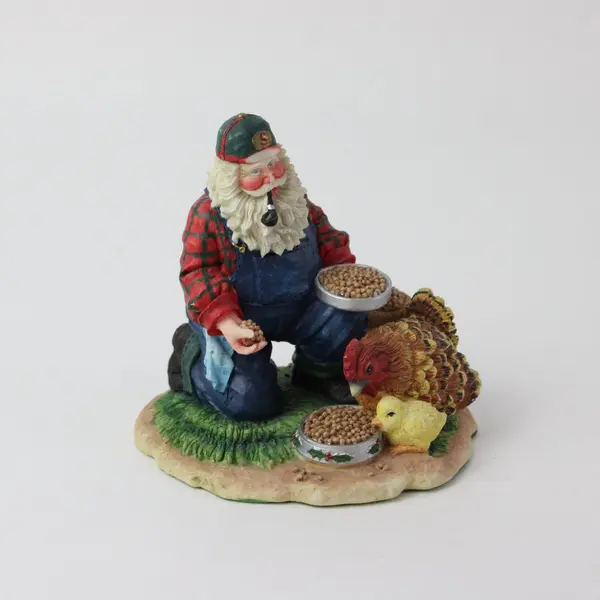 Enesco 1995 Down Home Santas Resin Santa Figurine Christmas Decor