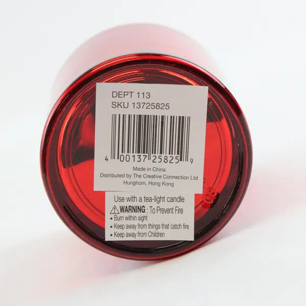 Set of 3 Creative Connections LTD Red Mercury Glass Votive Holders
