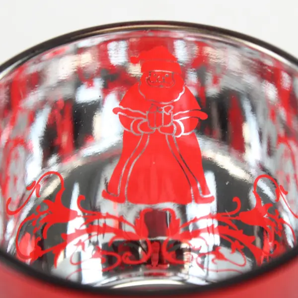 Set of 3 Creative Connections LTD Red Mercury Glass Votive Holders