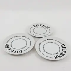 Lot of 3 Shafford Co Porcelain Cheese & Cracker Serving Plates