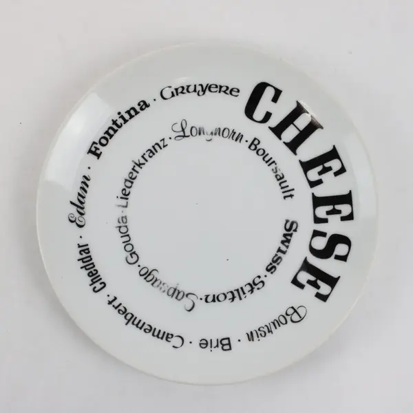 Lot of 3 Shafford Co Porcelain Cheese & Cracker Serving Plates
