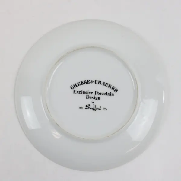 Lot of 3 Shafford Co Porcelain Cheese & Cracker Serving Plates